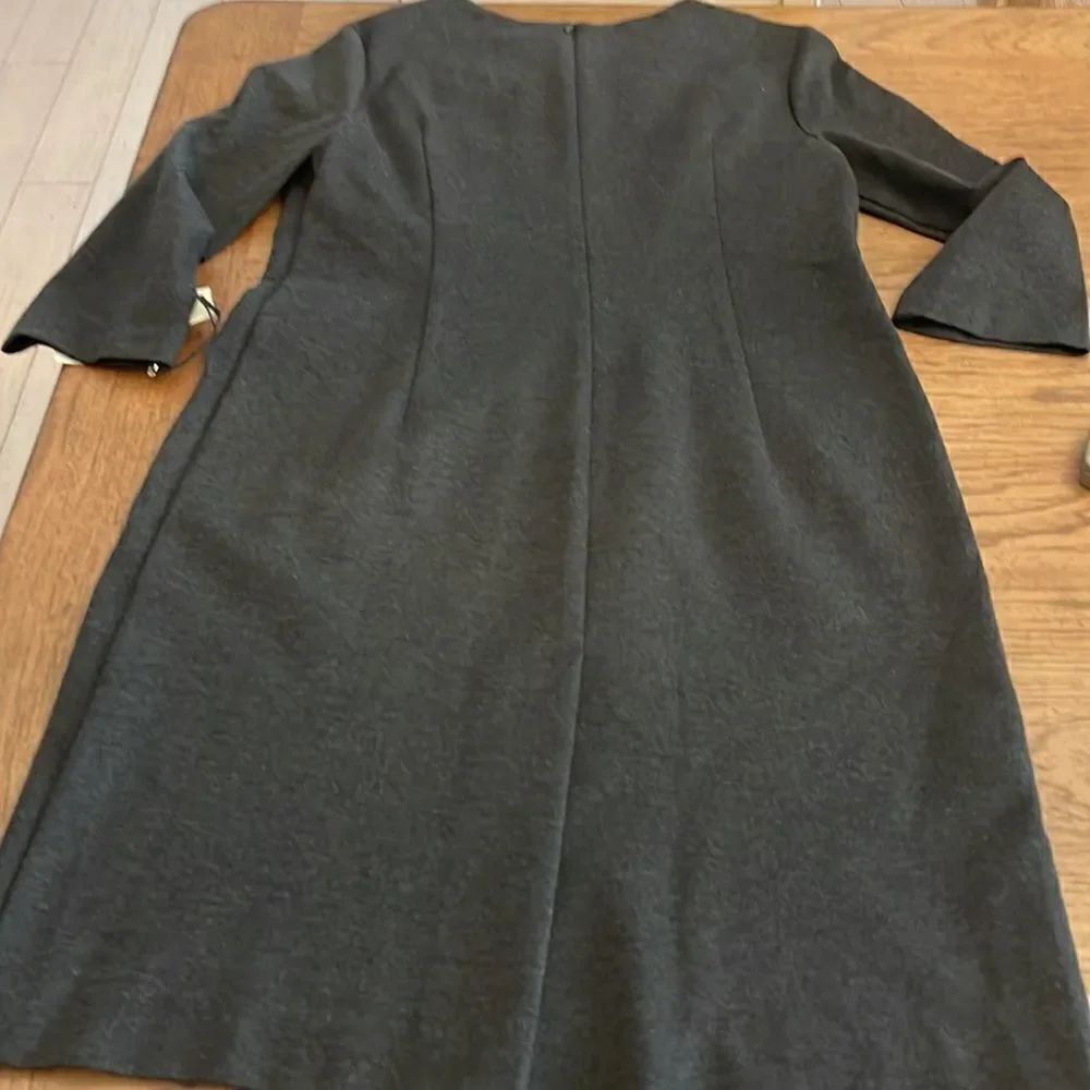 ESTELLE AND FINN CHARCOAL SHEATH DRESS. 3/4 SLEEVE. ELEGANCE PERSONIFI…
